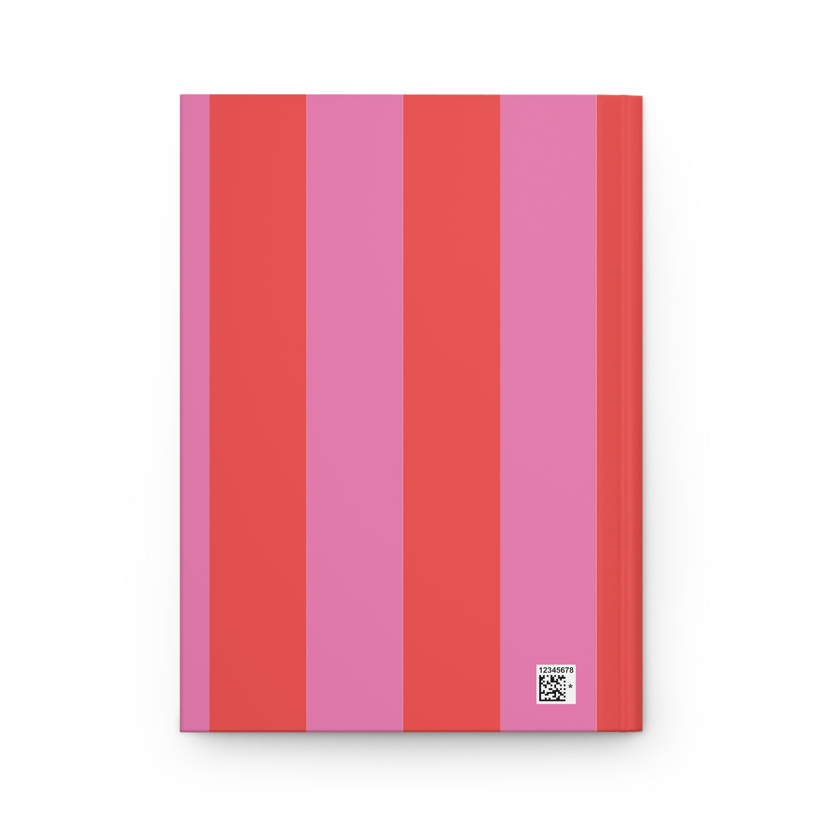 Stripe Monogram Custom Journal Notebook  | Pink + Red Stripe