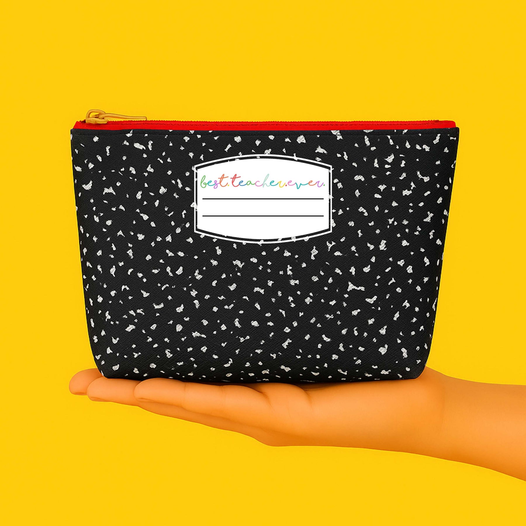Best Teacher Composition Notepad Leatherette Gift Pouch | Teacher Appreciation