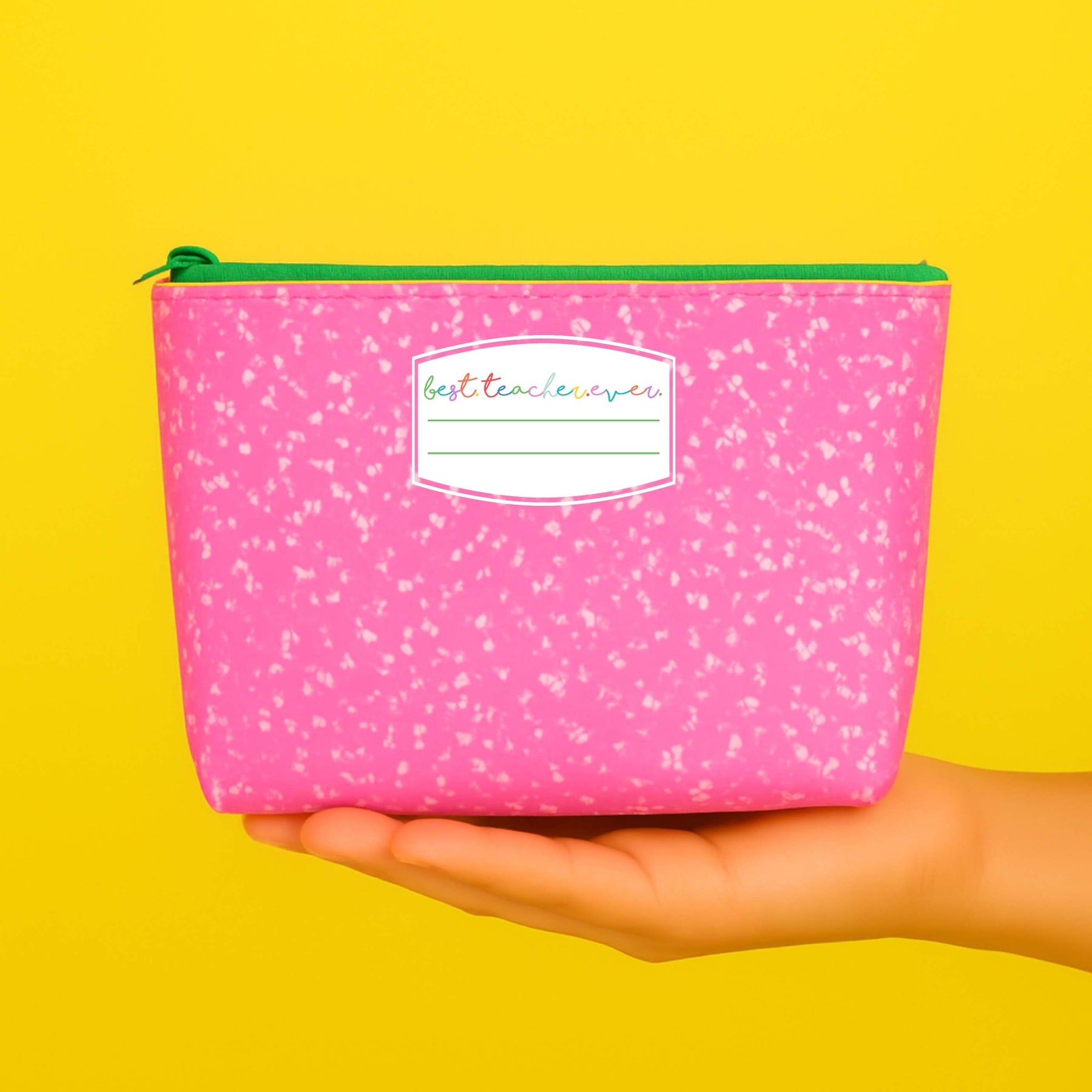 Best Teacher Composition Notepad Leatherette Gift Pouch | Teacher Appreciation