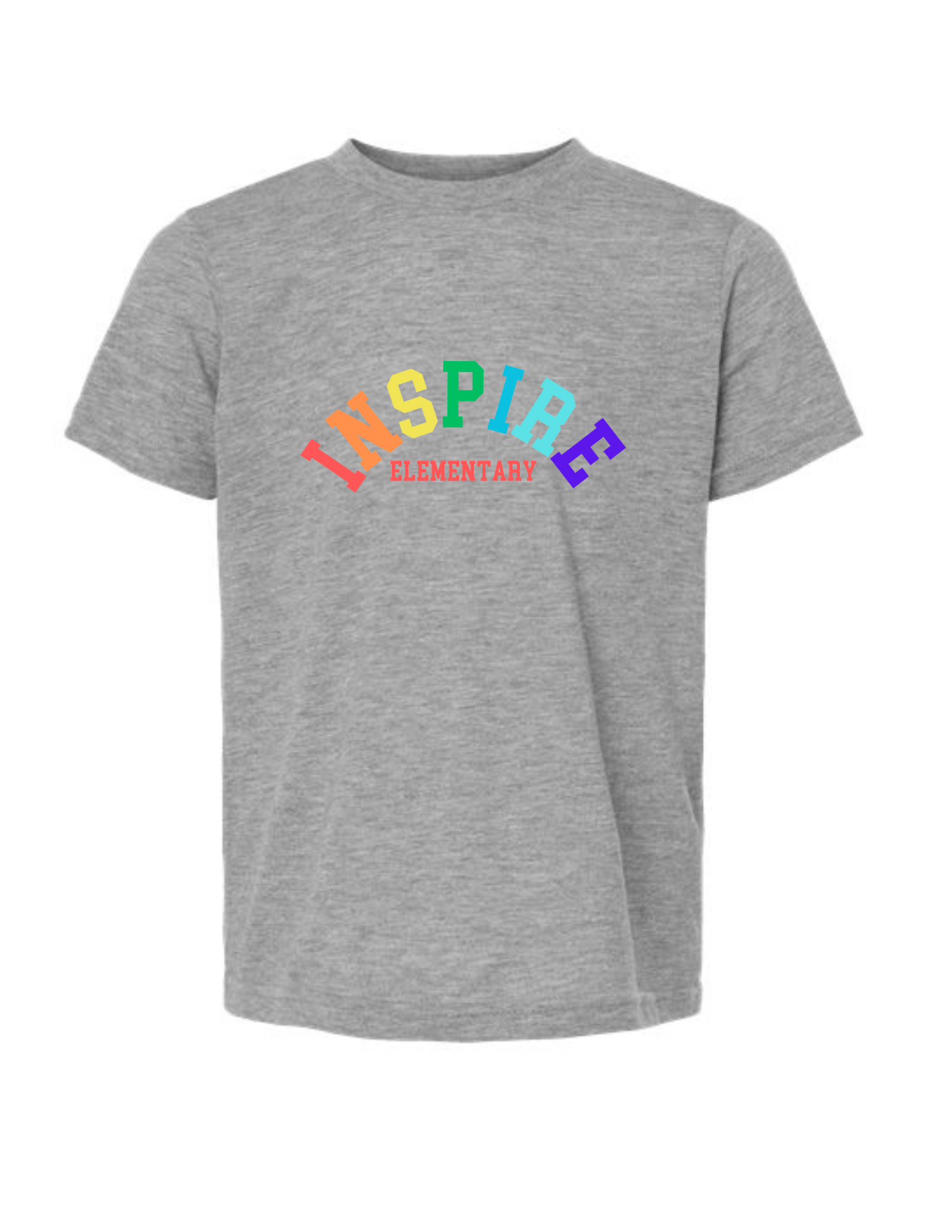 Inspire Colorful Gray Tee: Youth + ADULT