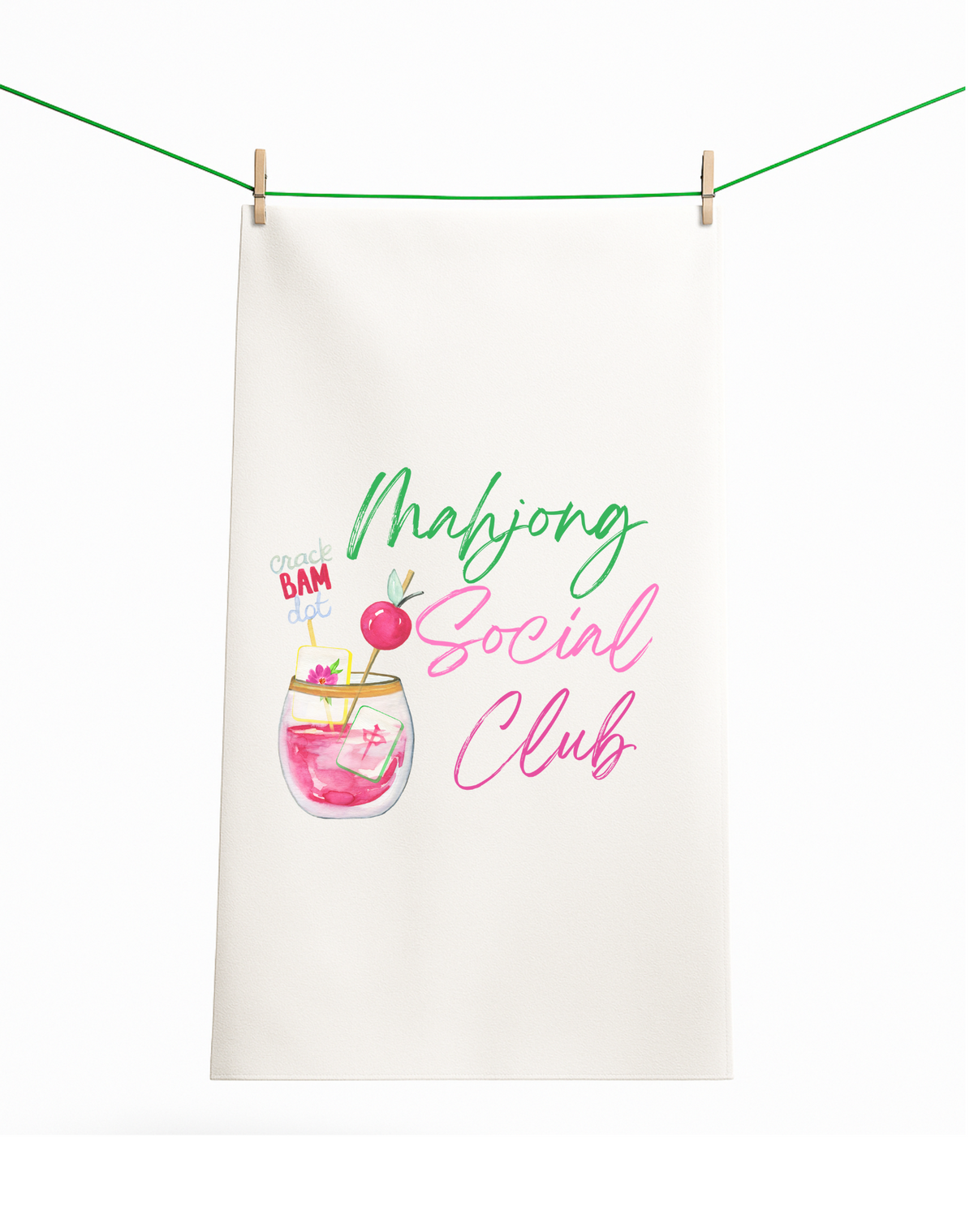 Mahjong Social Cub Gift Towel - Aspen Lane
