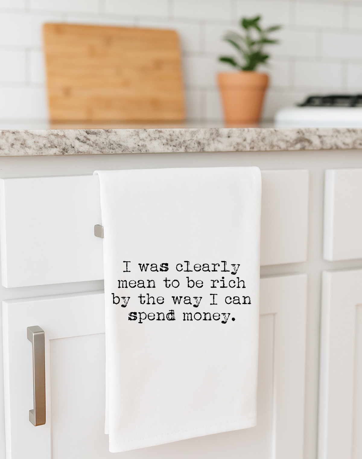 Meant to be Rich Funny Gift Towel