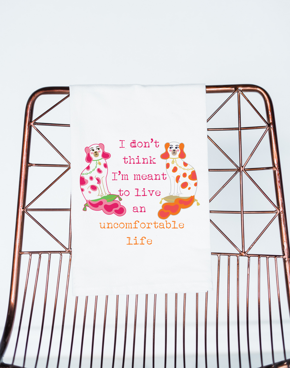 Don't Think I'm Meant to Live an Uncomfortable Life Colorful Gift Towel - Aspen Lane