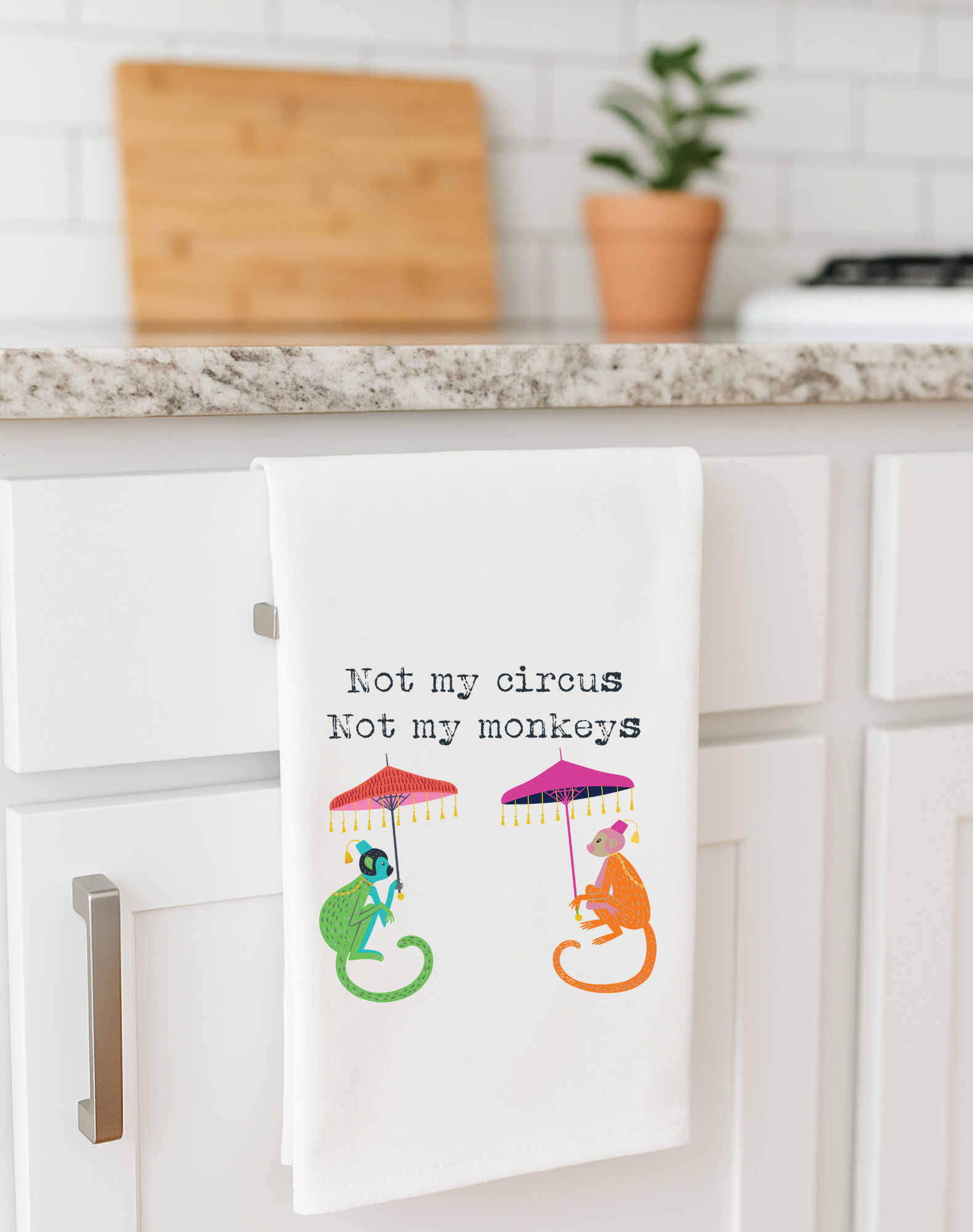 Not my Circus, Not My Monkeys Colorful Gift Towel