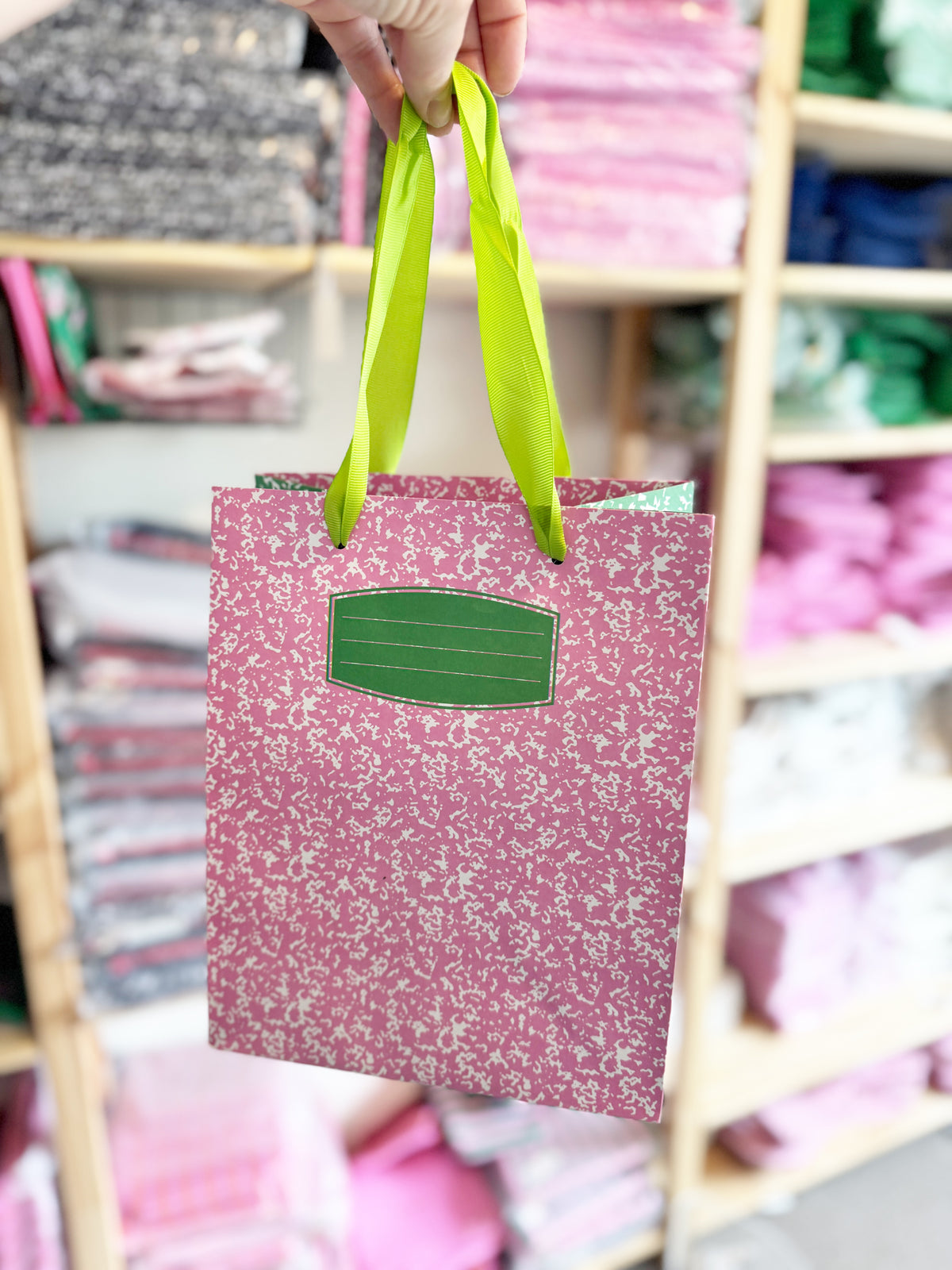 Composition Paper PINK Gift Bag SET OF 6 | Warehouse Sale - Aspen Lane