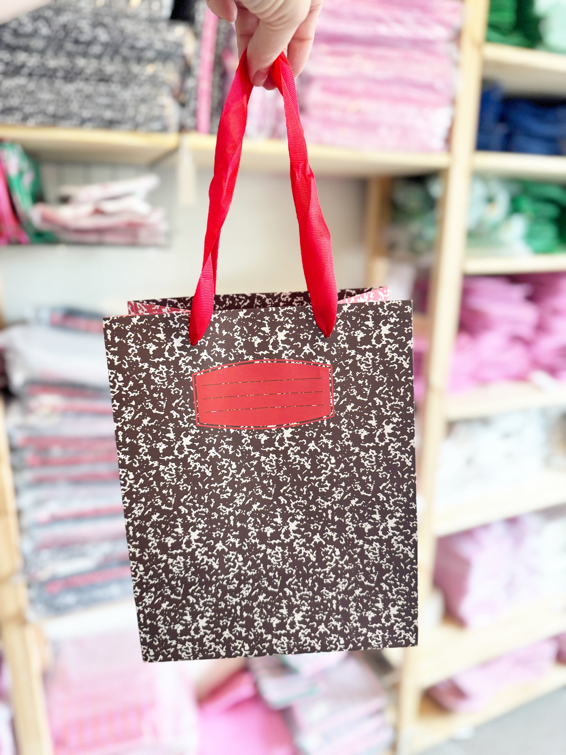 Composition Paper Gift Bag SET OF 6 | Black | Warehouse Sale