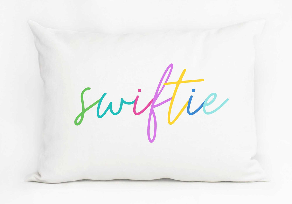 Swiftie Script Colorblock Pillow