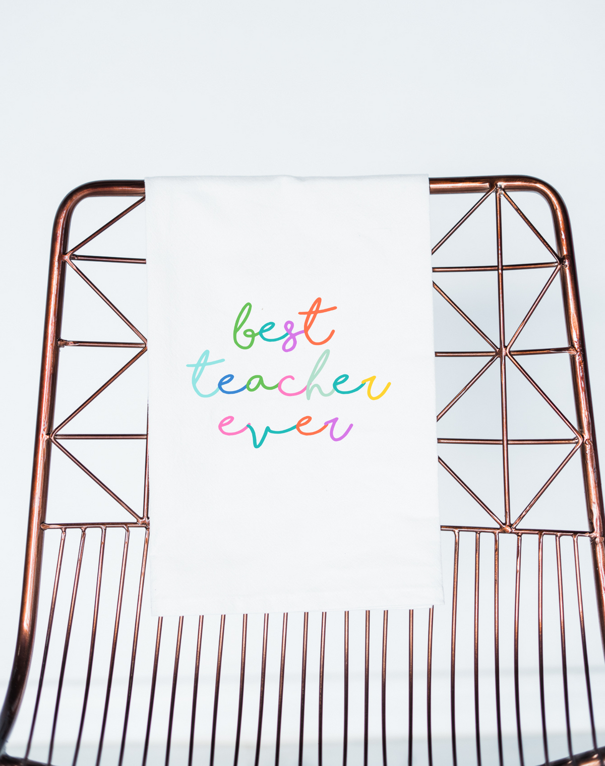 Best Teacher Ever New Colorful Gift Towel | Teacher Appreciation - Aspen Lane