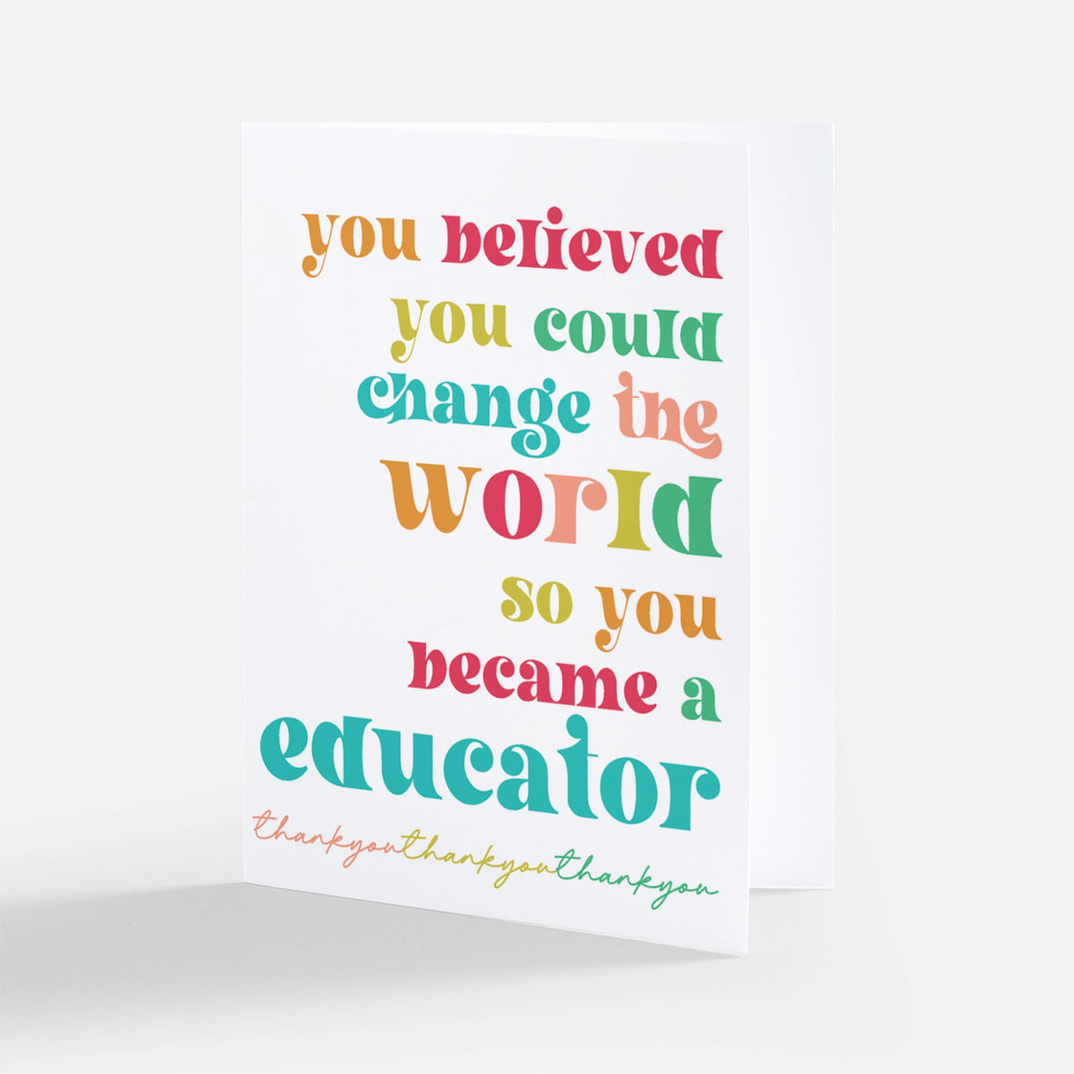 Change the World Educator Thank you Card - Aspen Lane 