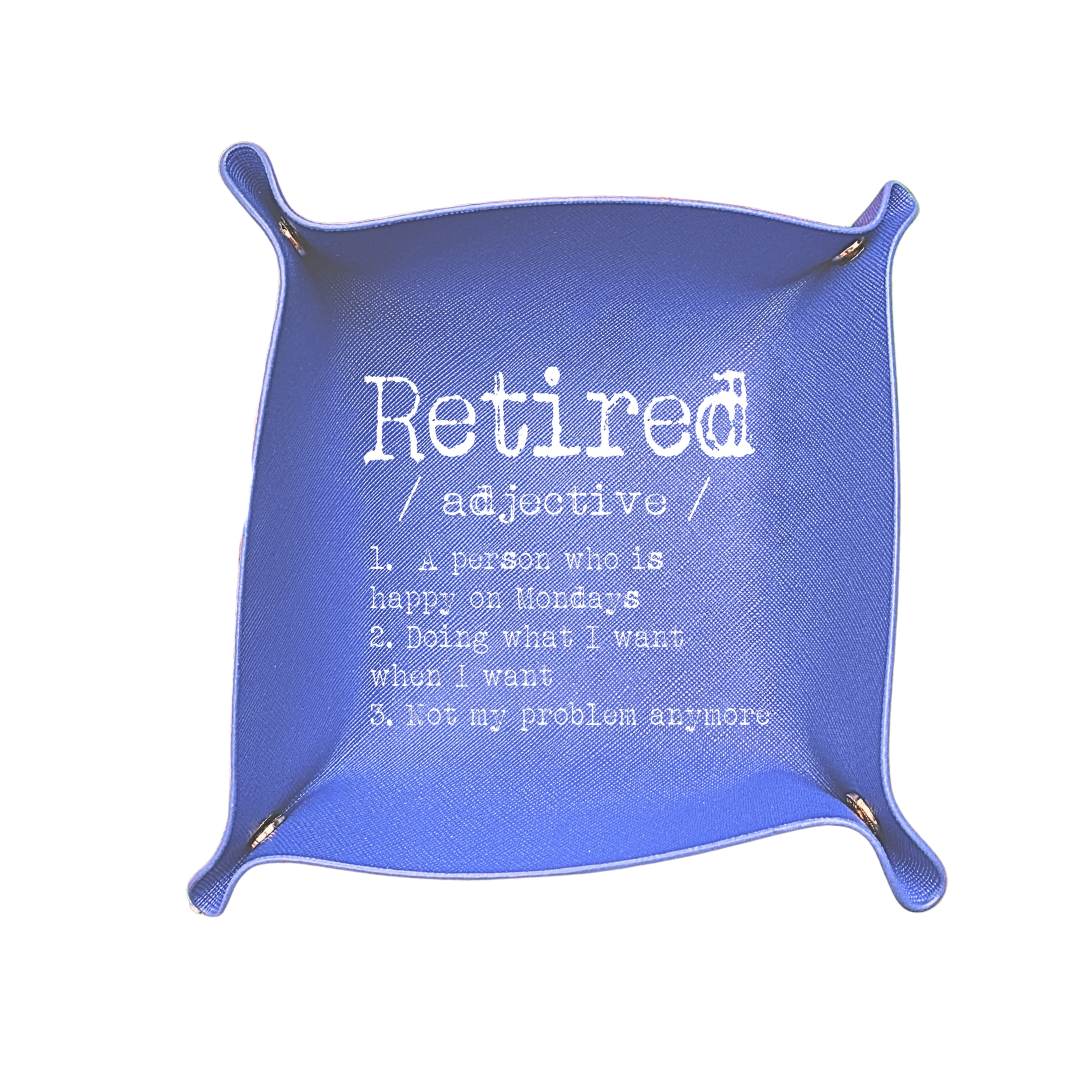 Retired Grandparent Gift Trinket Tray | Retired