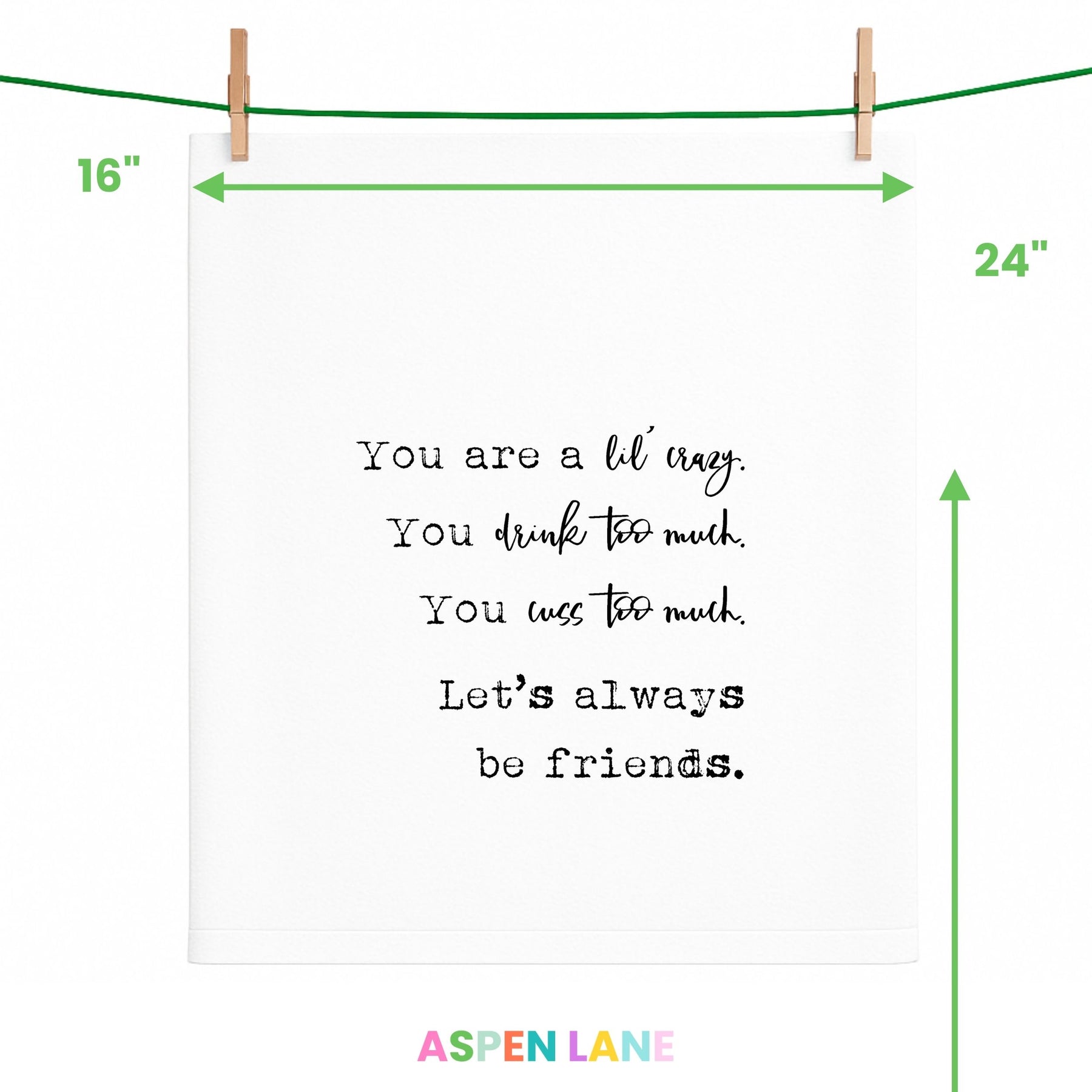 Let's Always Be Friends Flour Sack Towel - Aspen Lane