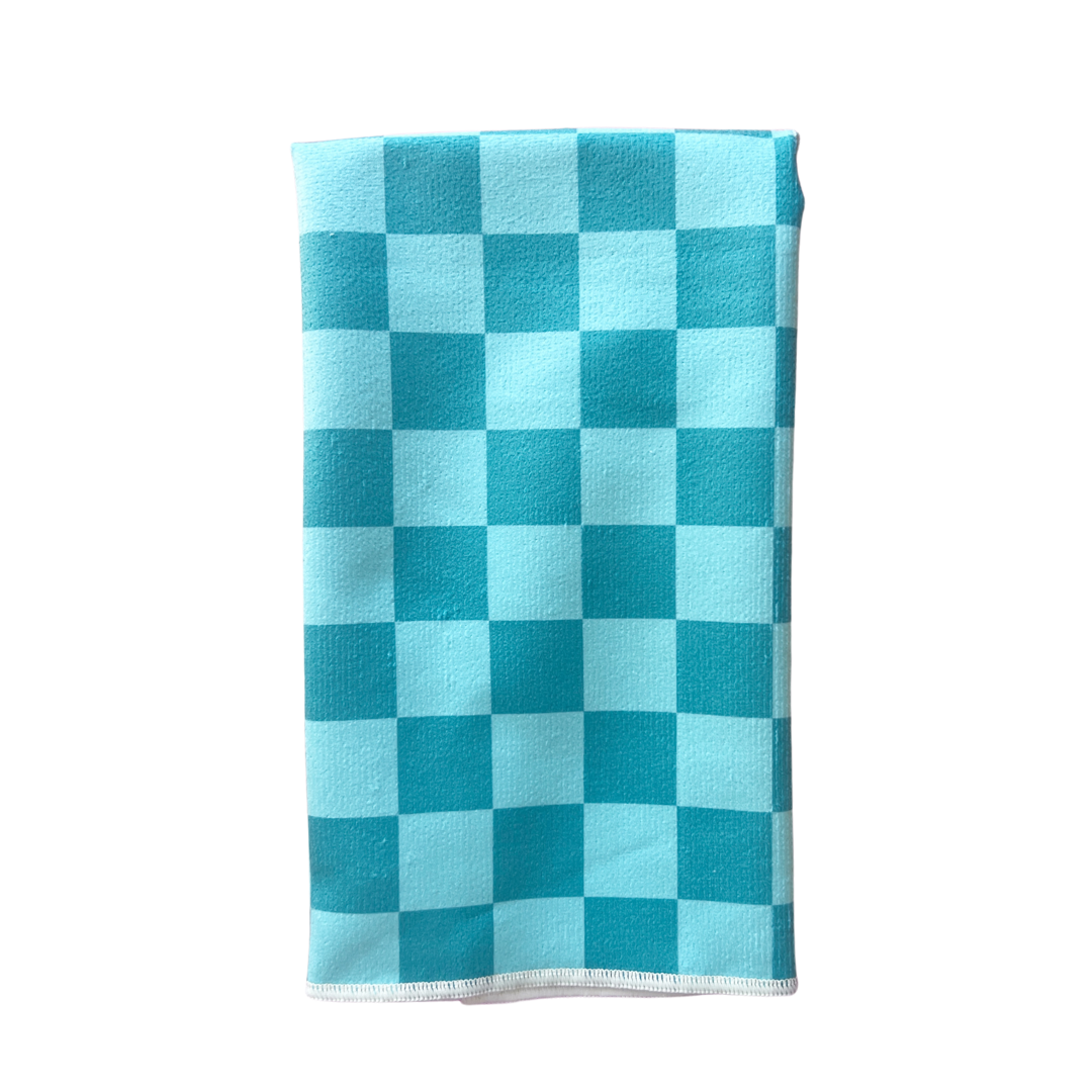 Bright Check Printed Towel | Green Check