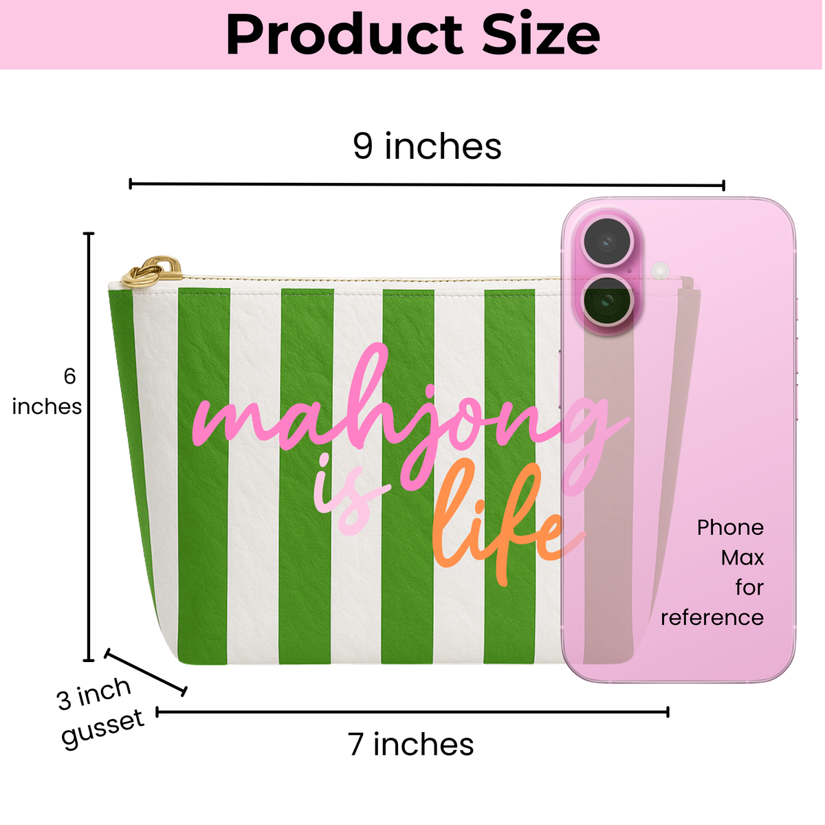 Mahjong Makeup and Tile Pouch Set | Set of 2