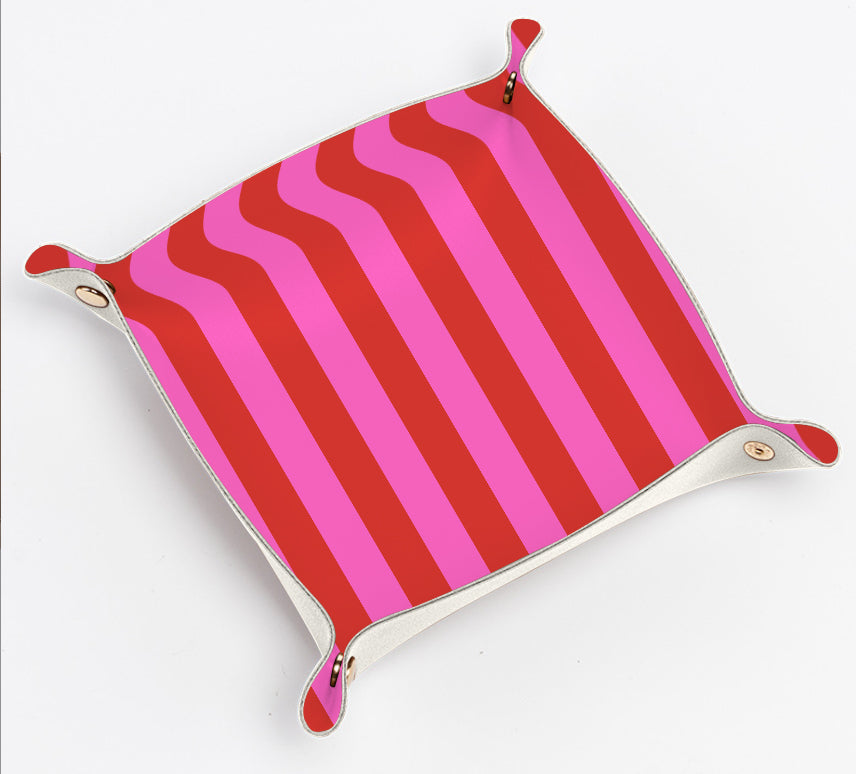 Snap Trinket Tray | Red & Pink - Aspen Lane