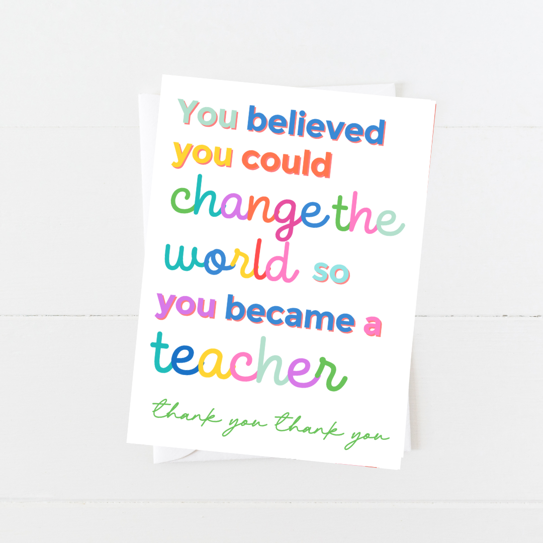 Teacher Appreciation Card