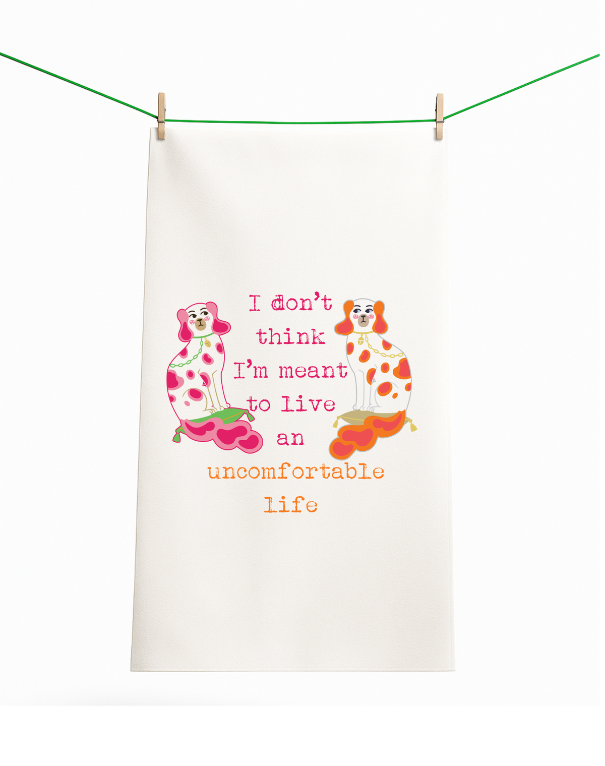 Don't Think I'm Meant to Live an Uncomfortable Life Colorful Gift Towel - Aspen Lane