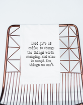 Wine Coffee Serenity Prayer Flour Sack Towel - Aspen Lane