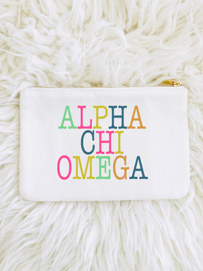 Sorority Color Block Pouch Bag - Aspen Lane