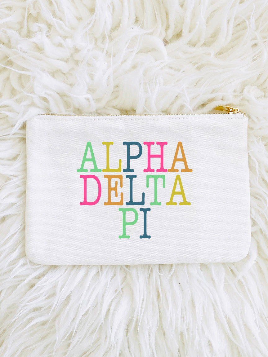 Sorority Color Block Pouch Bag - Aspen Lane