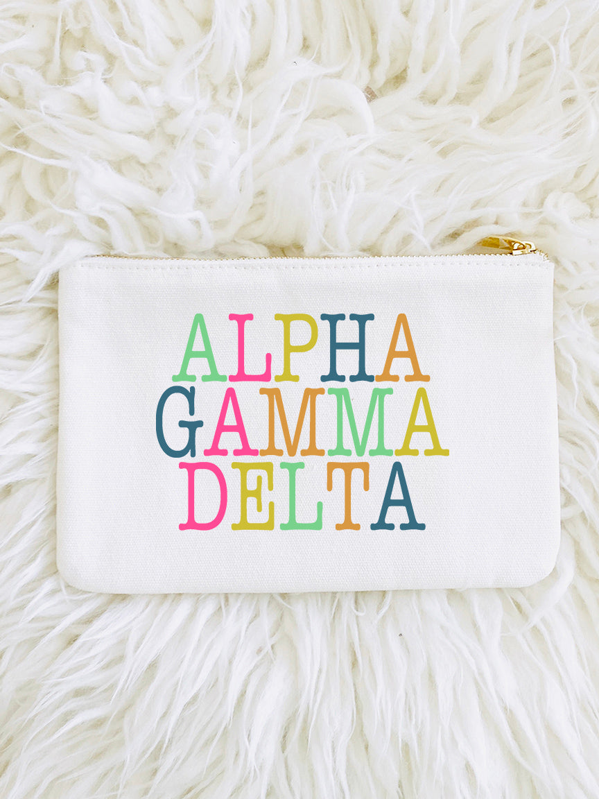 Sorority Color Block Pouch Bag - Aspen Lane