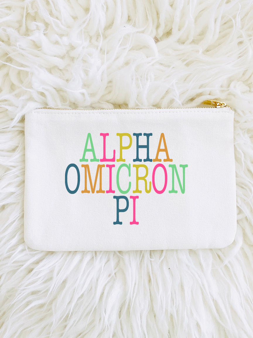 Sorority Color Block Pouch Bag - Aspen Lane