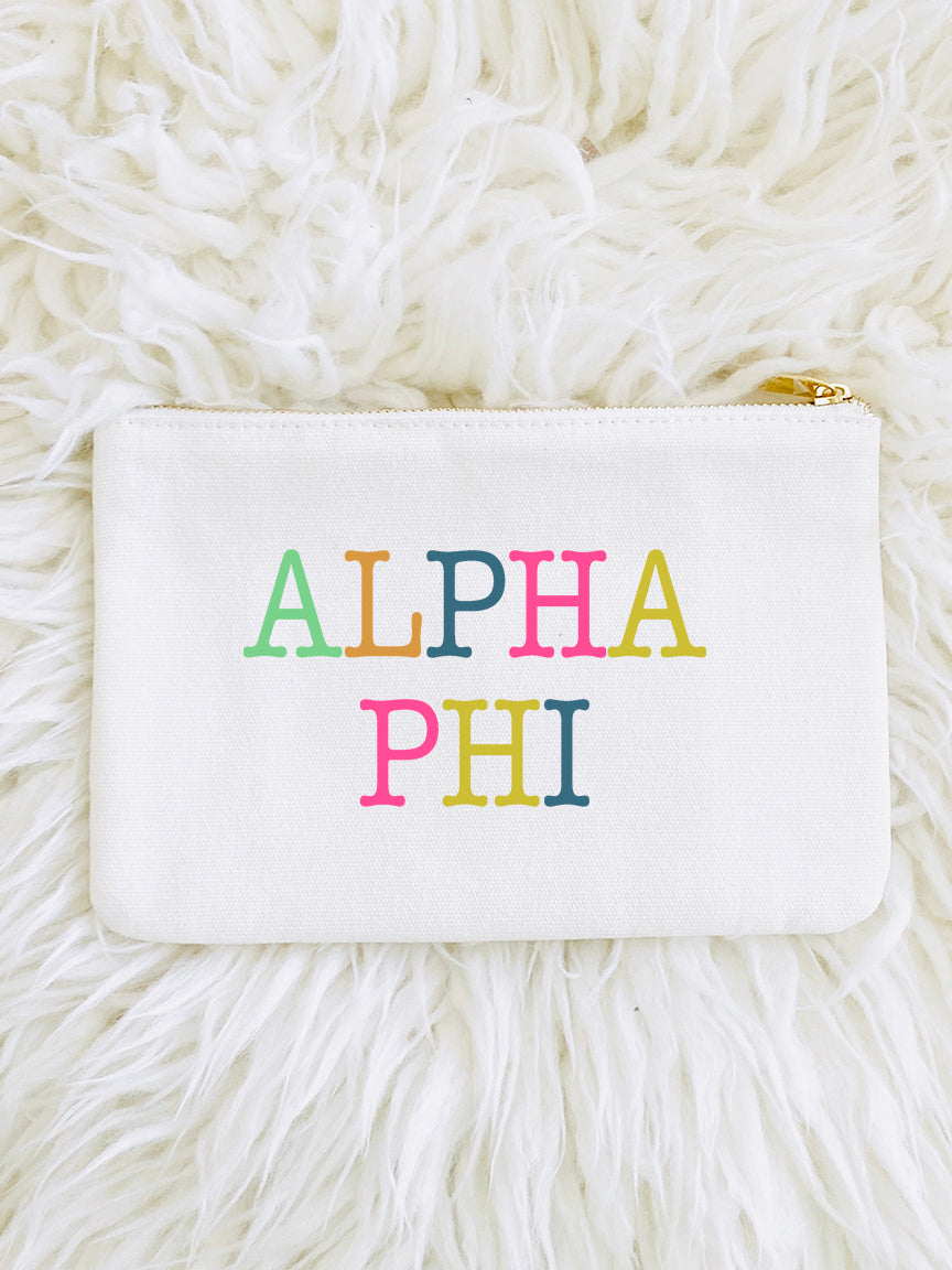 Sorority Color Block Pouch Bag - Aspen Lane