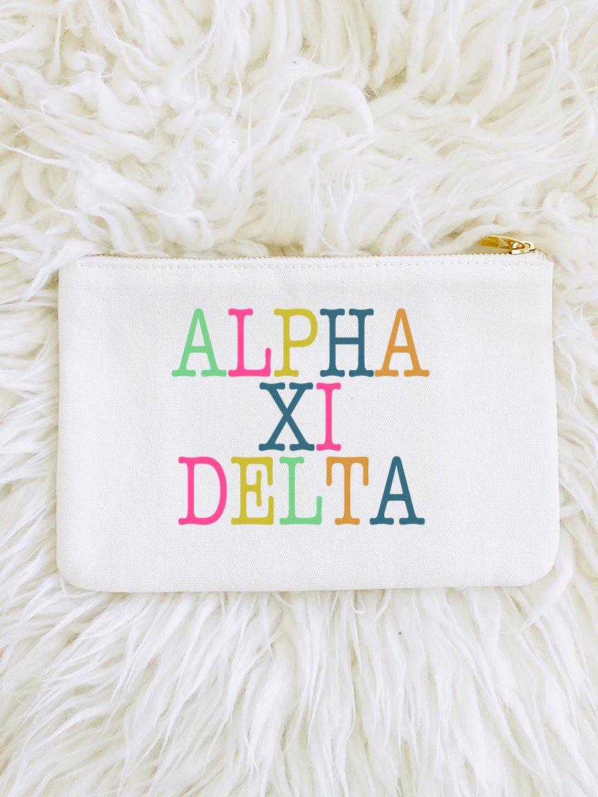 Sorority Color Block Pouch Bag - Aspen Lane