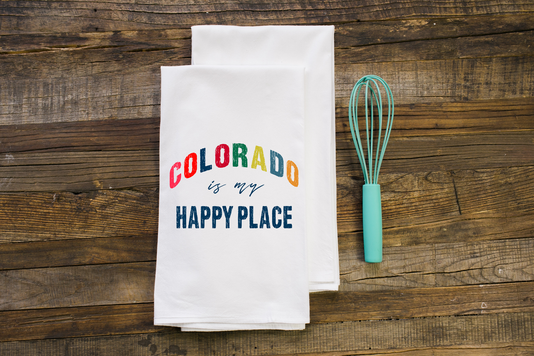 Colorado is my Happy Place Flour Sack Towel - Aspen Lane