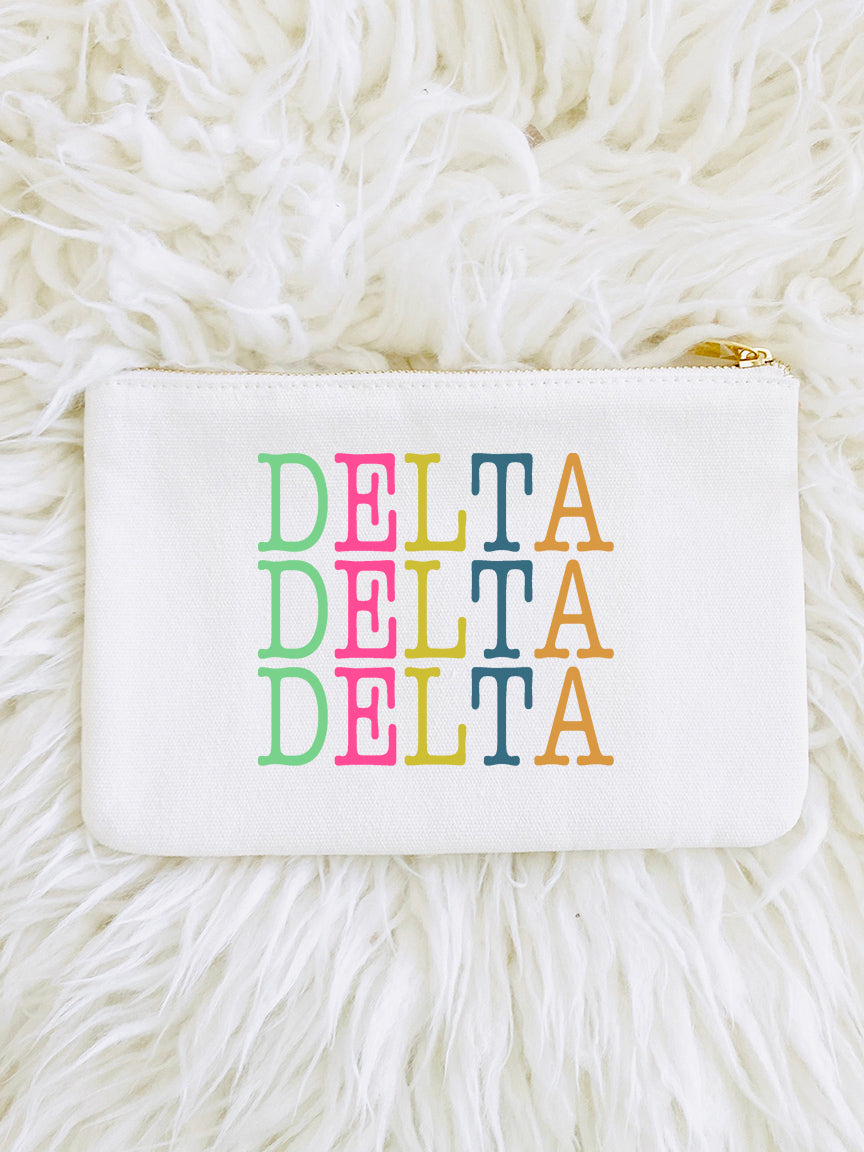 Sorority Color Block Pouch Bag - Aspen Lane