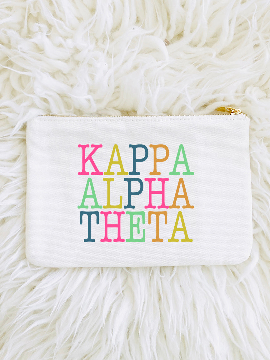 Sorority Color Block Pouch Bag - Aspen Lane