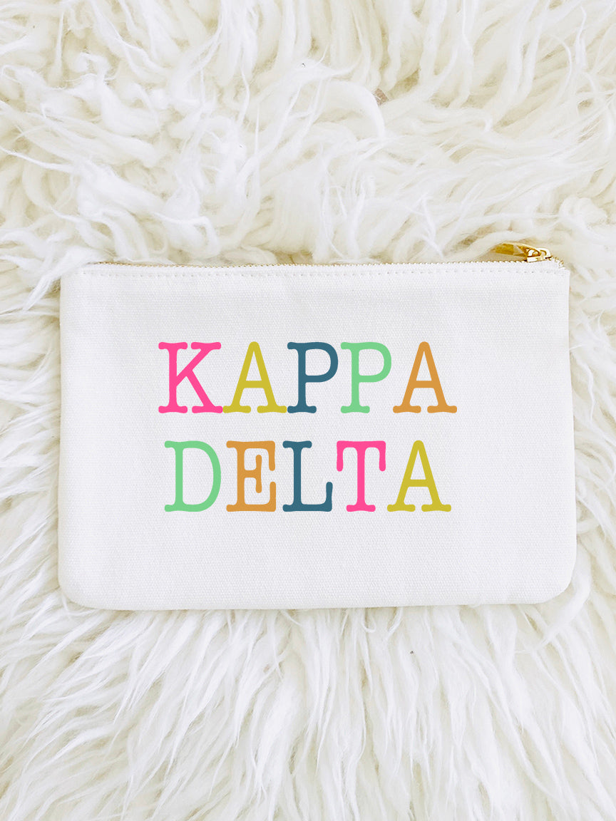 Sorority Color Block Pouch Bag - Aspen Lane