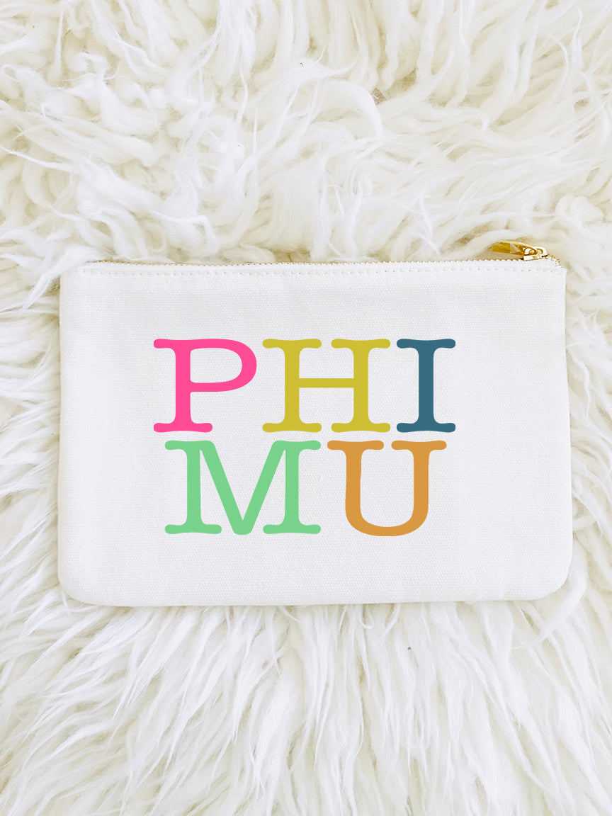 Sorority Color Block Pouch Bag - Aspen Lane
