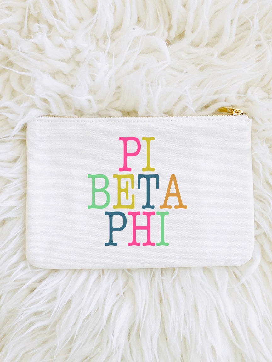 Sorority Color Block Pouch Bag - Aspen Lane