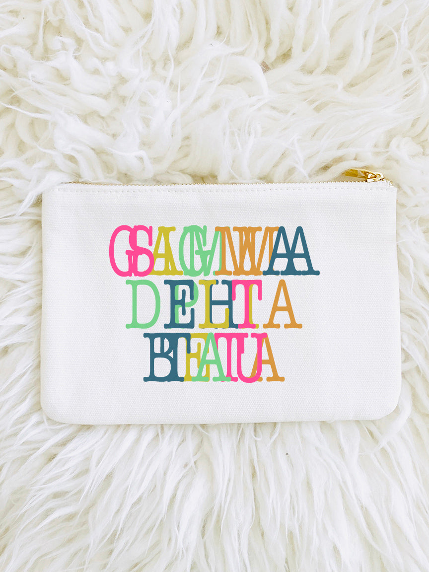 Sorority Color Block Pouch Bag - Aspen Lane