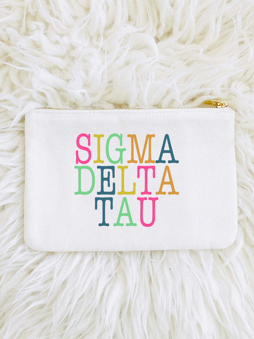 Sorority Color Block Pouch Bag - Aspen Lane