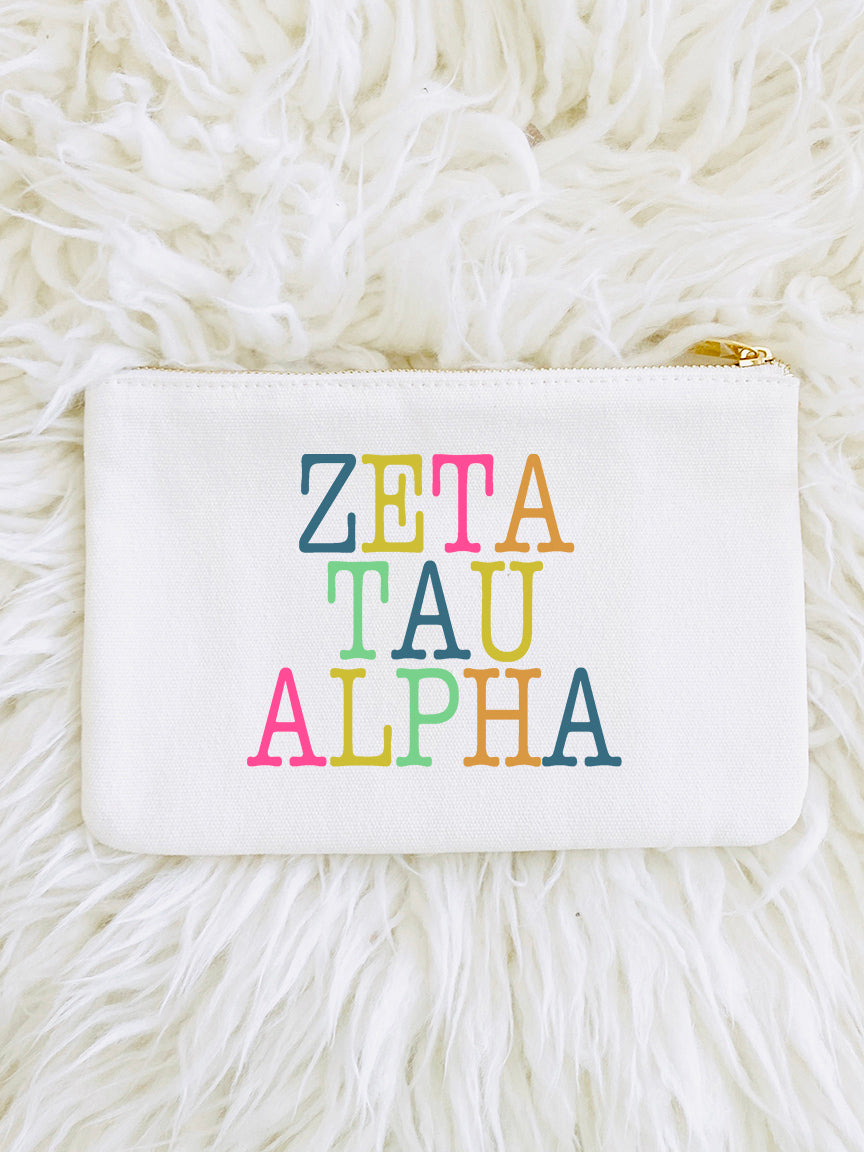 Sorority Color Block Pouch Bag - Aspen Lane