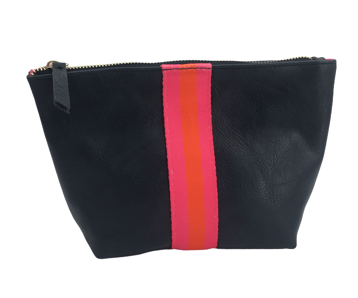 Vegan Stripe Bag | Navy w/ Bright Stripe - Aspen Lane 