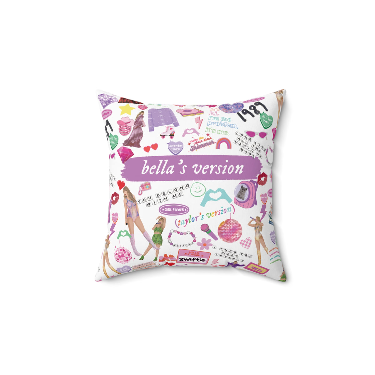 Taylor Swift Personalized Pillow Gift Eras Merch custom pillow for TS gift, birthday, teen Swiftie, swifty merch