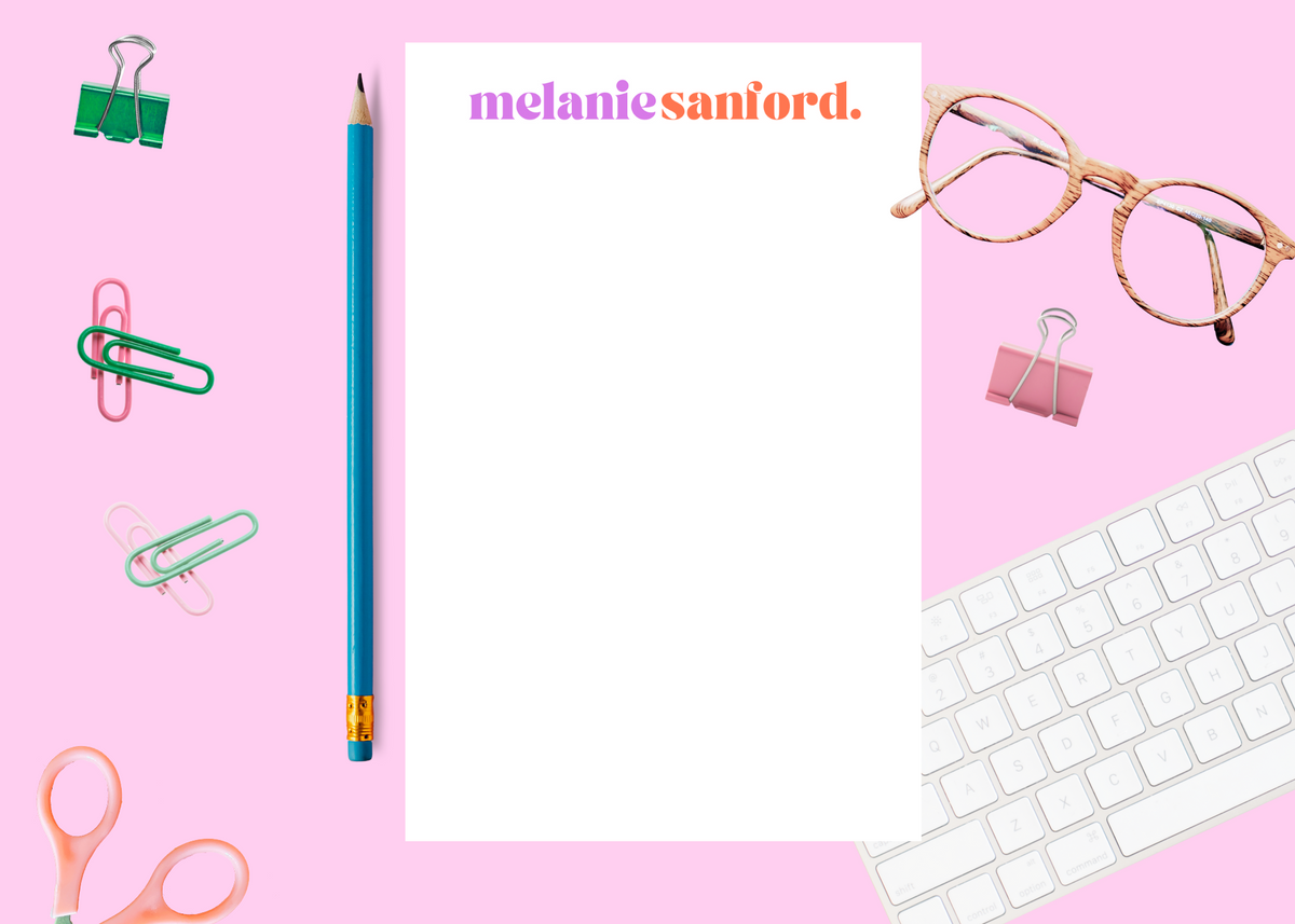 Name Personalized Name Notepad | 2-Tone