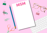 Block Initial Monogram Personalized Notepad - Aspen Lane 