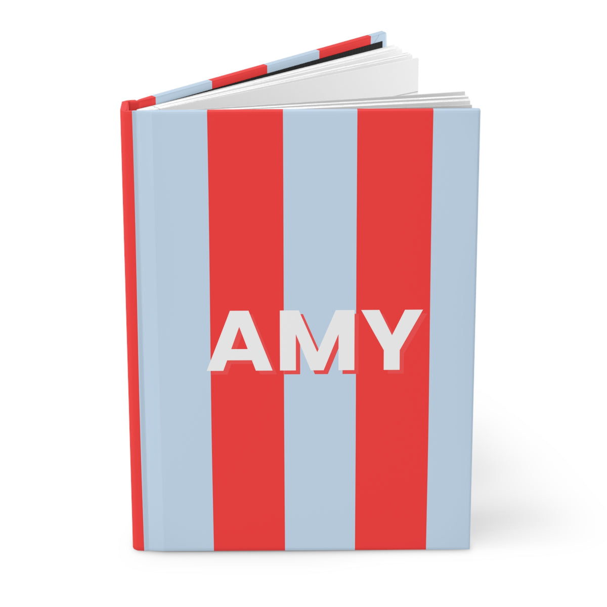 Personalized Monogram Notebook Journal |  French Blue Fully Stripe