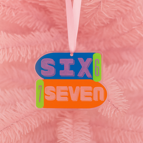 6 7 Six Seven Acrylic Backpack Charm or Ornament | Case of 10 Bulk Wholesale