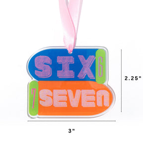 6 7 Six Seven Acrylic Backpack Charm or Ornament | Case of 10 Bulk Wholesale