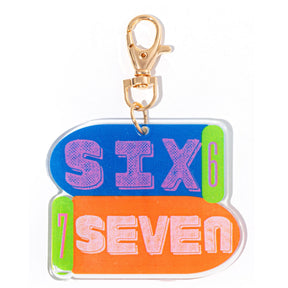 6 7 Six Seven Acrylic Backpack Charm or Ornament | Case of 10 Bulk Wholesale