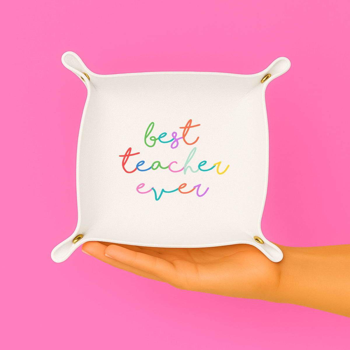 Best Teacher Ever Trinket Gift Tray
