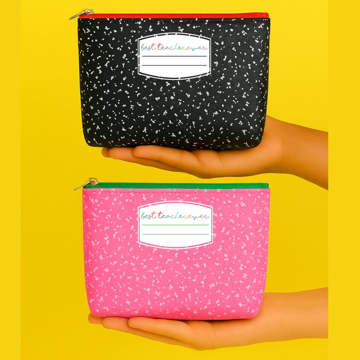 Best Teacher Composition Notepad Leatherette Gift Pouch | Teacher Appreciation