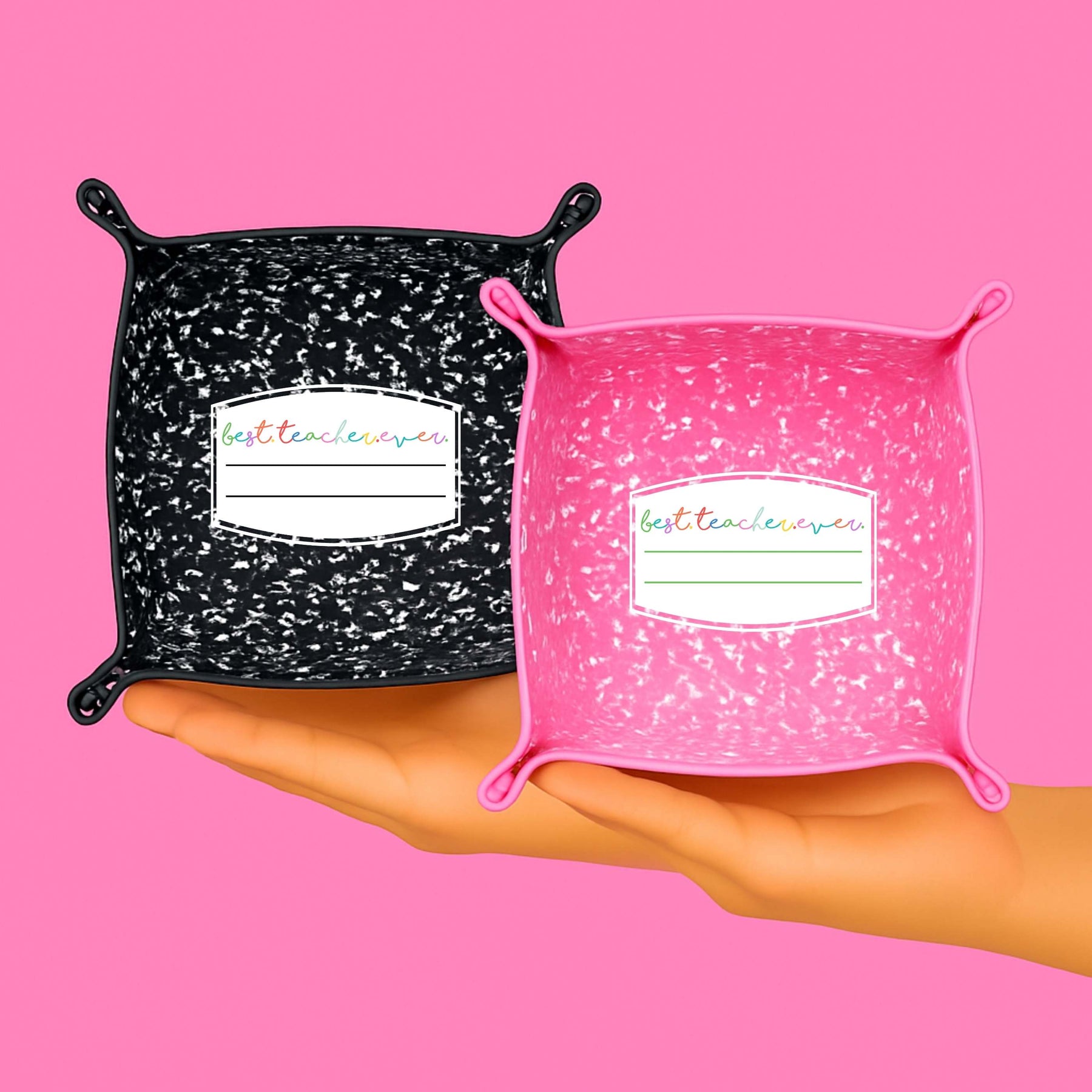 Best Teacher Ever Bag or Trinket Tray | Case of 10 | Bulk Wholesale