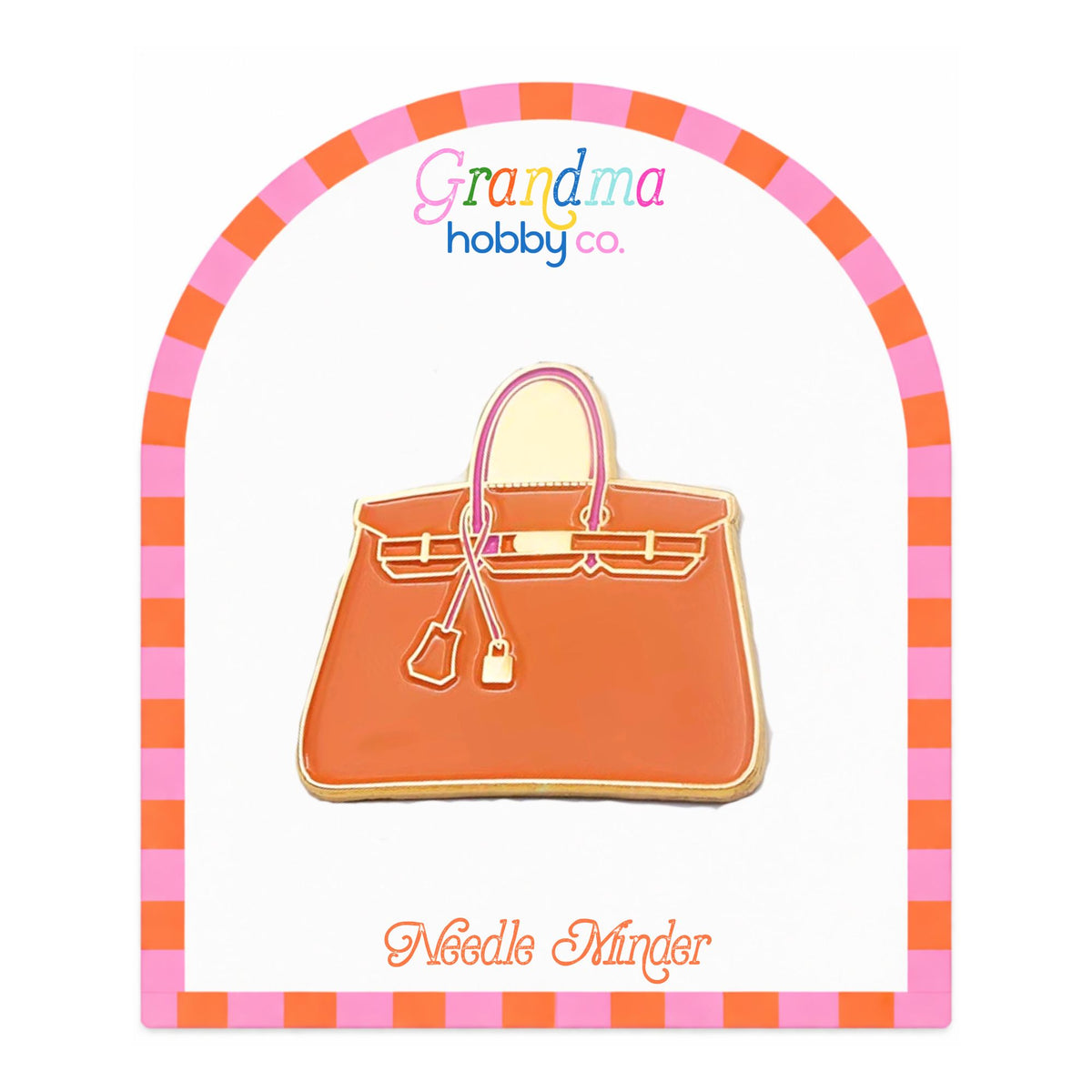 Needle Minder for Needlepoint & Cross Stitch | Orange Bag - Aspen Lane 
