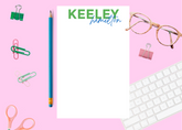 Colorful Block + Script Personalized Notepad