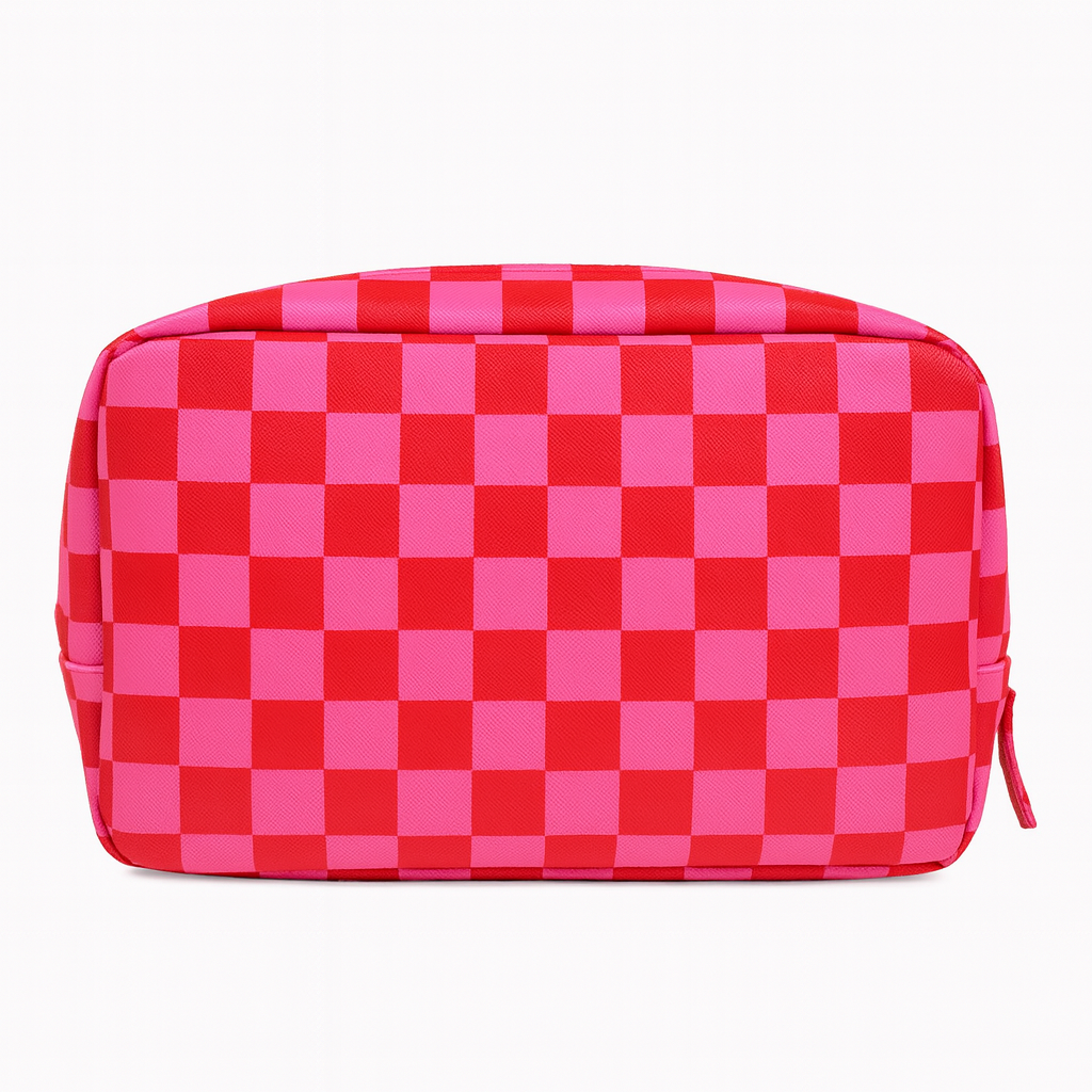 Checkered Makeup Pouch | Case of 10 | Bulk Wholesale
